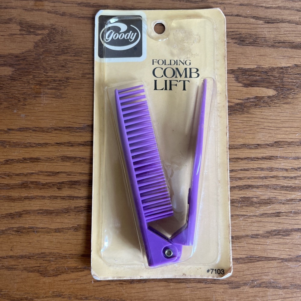 Vintage‎ Goody Folding Comb Lift Purple #7103 - NOS